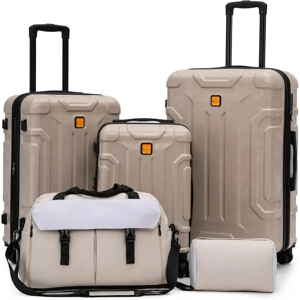 Expandable Hard Shell Luggage Set - Set di 5 Valigie Rigide, 20/24/28
