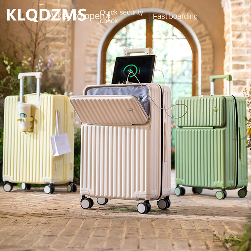 Spinner Wheel Rolling Suitcase 20 Inch - KLQDZMS Valigia da uomo da 20