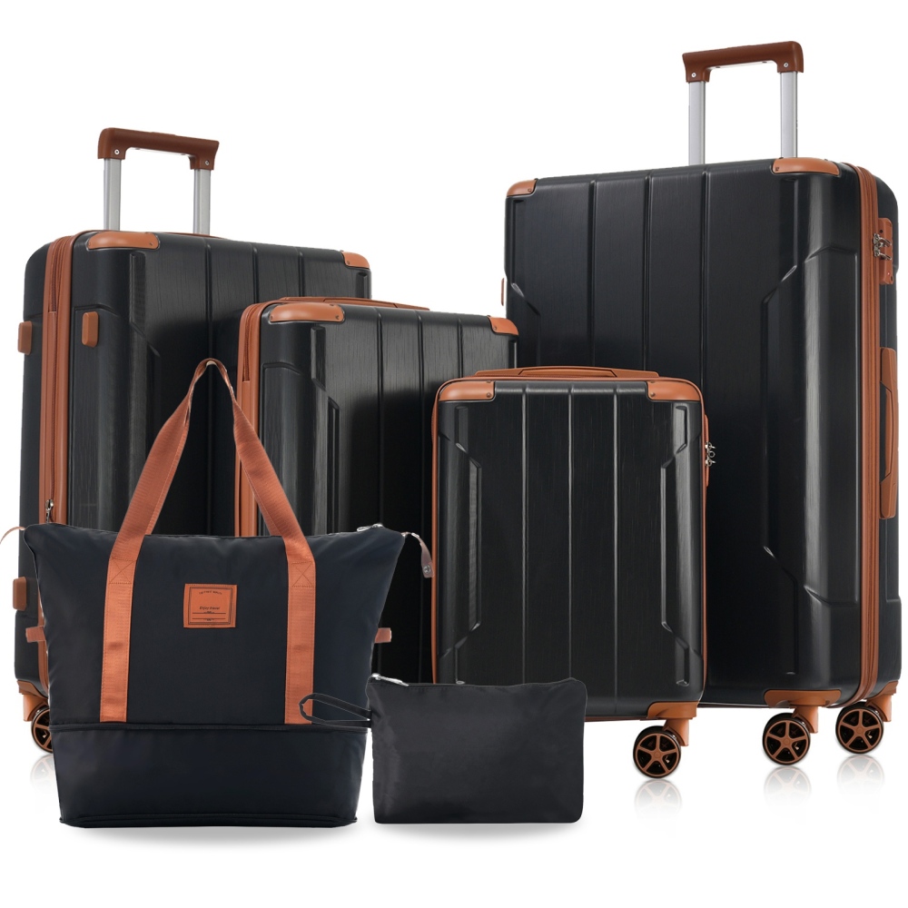 Expandable Hard Shell Luggage Set - Set di Valigie Rigide 6 Pezzi,