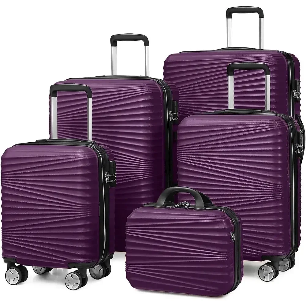 Expandable Hard Shell Luggage Set - Set di 5 Valigie Rigide Espandibili