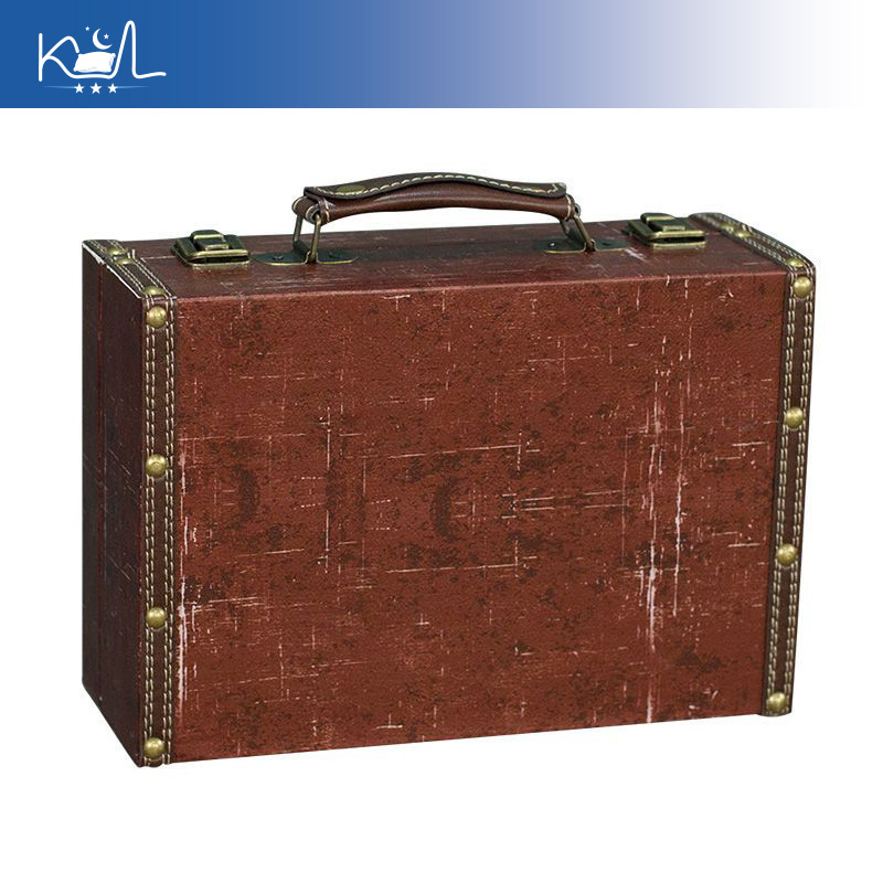 Retro Vintage Trunk Suitcase - Valigia Decorativa Vintage Rossa, Baule Retrò