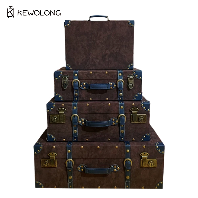Retro Vintage Trunk Suitcase - Valigia Vintage in Pelle, Baule in