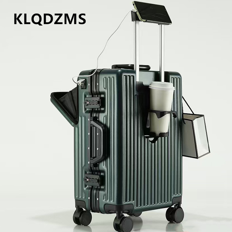 Front Opening Laptop Luggage 24 Inch - KLQDZMS Valigia Multifunzionale con Apertura Frontale,