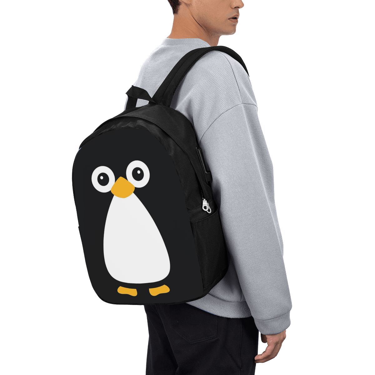 Backpacks - Simpatico zaino con pinguino vettoriale, borsa