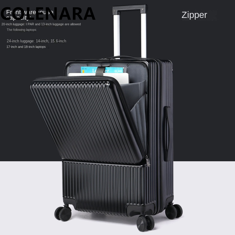 COLENARA Valigia Trolley con A - Front Opening Laptop Luggage 24 Inch recensione e prezzo