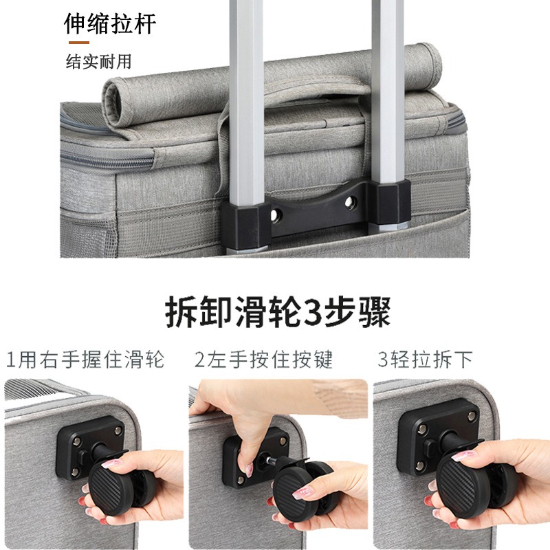 Trasportino per Animali Domest - Foldable Rolling Luggage Bag recensione e prezzo