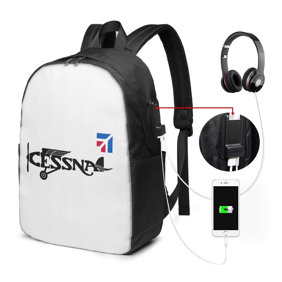 Zaino con logo Cessna, borsa d - Backpacks recensione e prezzo