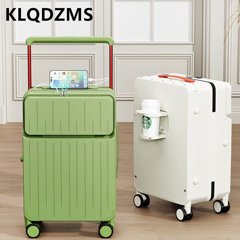 KLQDZMS Valigia con scomparto  - Front Opening Laptop Luggage 24 Inch recensione e prezzo