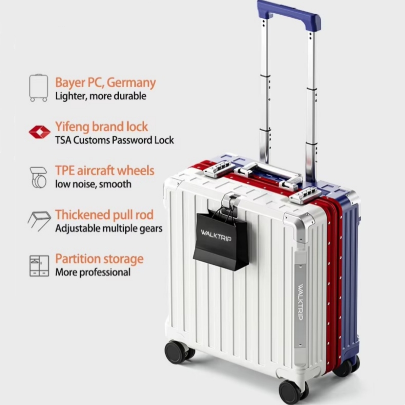 Valigia Trolley da 18 Pollici, - Aluminum Frame Carry On Luggage recensione e prezzo