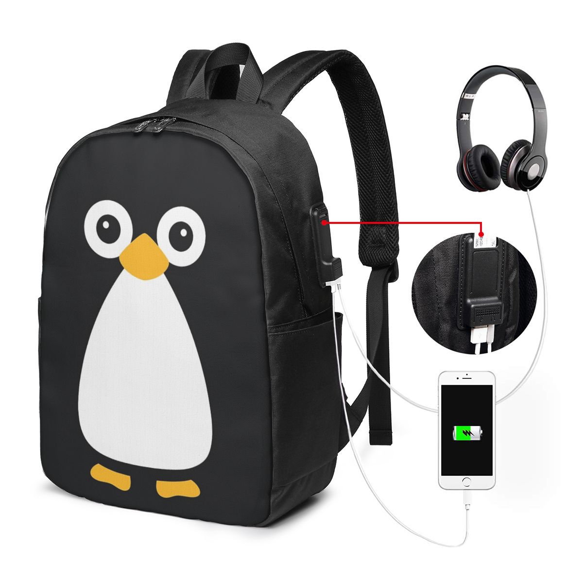 Simpatico zaino con pinguino v - Backpacks recensione e prezzo