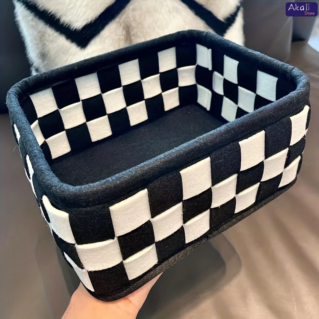 Cesto portaoggetti a scacchi b - Cosmetic Bags recensione e prezzo