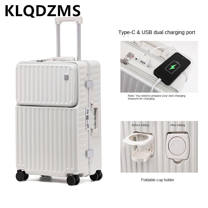 Valigia da Viaggio KLQDZMS con - Front Opening Laptop Luggage 24 Inch recensione e prezzo